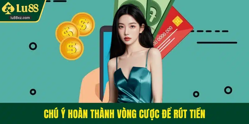 Chú ý hoàn thành vòng cược để rút tiền